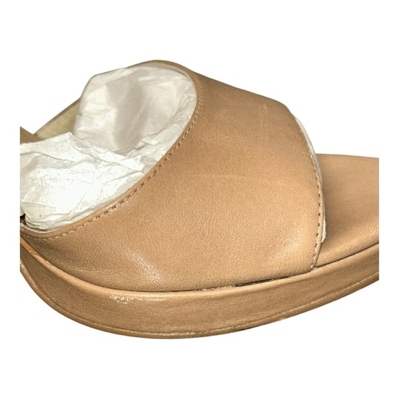 MICHAEL KORS BELLE SANDAL leather Sz 9M Platform Pumps Tan, Brown Women's Heels - Picture 16 of 16